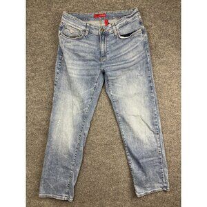 Guess Ethan Slim Straight Jeans Mens 30x31 Blue Stretch Distressed Denim Pants